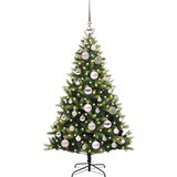 vidaXL Umjetna zložljiva božićna jelka 150 LED Zelena 120 cm PVC in PE | Shoptok.si