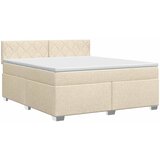  Boxspring krevet s madracem Krem 160 x 200 cm Tkanina | shoptok.hr