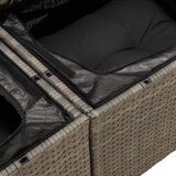 vidaXL 7-delni vrtni kavč s blazinami siva poli ratan | Shoptok.si