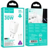 Hoco USB-C QC PD 30W zidni punjač za telefon + USB C na Lightning kabel N62 bijeli | shoptok.hr
