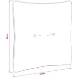  Jastučić za leđa PUTTEN 100% poliester Plava 40 x 40 x 10 cm Slike