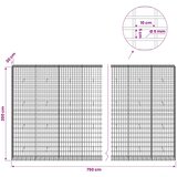  Gabion s žicom debljine 5 mm i mrežom 5x10 cm 750x30x200 cm | shoptok.hr