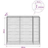  Gabion s žicom debljine 3,5 mm i mrežom 10x10 cm 250x100x200 cm | shoptok.hr
