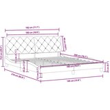  Okvir za krevet bez madraca ružičasti 180x200 cm baršunasti | shoptok.hr