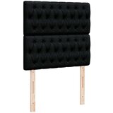 vidaXL Otomanski posteljni okvir z vzmetnicami črn 180x200 cm blago | Shoptok.si