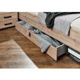Time postelja 200 cm x 180 cm , leseni material barve grafita, barve smreke | Shoptok.si