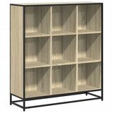 Furnova Knjižna omara sonoma hrast 97,5x33x107,5 cm inž. les in kovina, (21932356) | Shoptok.si