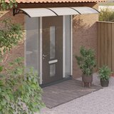 vidaXL Nadstrešek za vrata črn in prozoren 300x80 cm polikarbonat | Shoptok.si