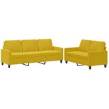  2-dijelni set sofa s jastucima žuti baršunasti | shoptok.hr