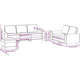  3-dijelni set sofa smeđesivi od tkanine | shoptok.hr