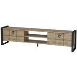 Hanah home tv polica mila oud oak black | ePonuda.com