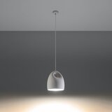 Nice Lamps Bela viseča svetilka s keramičnim senčnikom ø 25 cm Sativa – | Shoptok.si