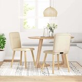 vidaXL Jedilni stoli 2 kosa krem blago | Shoptok.si