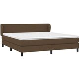  Box spring postelja z vzmetnico temno rjava 160x200 cm blago, (20901003) | Shoptok.si