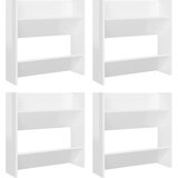 Maison Chic Omarica za obutev - Kopa za čevlje 4 kosi visok sijaj bele 60x18x60 cm, (21778013) | Shoptok.si