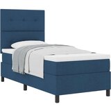 Box Postelja z vzmetnico modra 90x200 cm tkanina, (22083628) | Shoptok.si