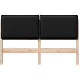  Tapecirani uzglavlje Prirodna i crna 135 cm Čvrsto borovo drvo | shoptok.hr
