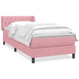 Box spring krevet s madracem ružičasti 80 x 220 cm baršunasti | shoptok.hr