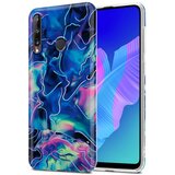  CARE, združljiv s Huawei v modrem roza marmorju št. 17 - Zaščitni pokrov iz silikona TPU z vzorcem mozaika, (20566473) | Shoptok.si
