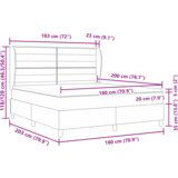 Box Spring Postelja z Mattresom Temno Rjava 180x200 cm Tkanina, (22052937) | Shoptok.si