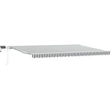 Tenda na ručno uvlačenje s LED antracit i bijela 500 x 300 cm | shoptok.hr