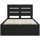  Okvir za krevet Crna 135 x 190 cm Čvrsto borovo drvo | shoptok.hr