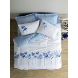 onella - blue whiteblue ranforce double quilt cover set Cene