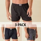 3-Pack moške široke boksarice - temne