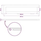  Pravokutni stolni vrh 120 x 30 x 3 cm Pravokutni - Bijela 90 x 55 x 3 5 cm Živi rub 1 strana | shoptok.hr