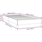  posteljni okvir črn 90x190 cm blago, (20725520) | Shoptok.si