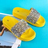 Resti Yellow women's slippers with cubic zirconias Onesti - Footwear | shoptok.hr