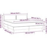 Krevet s oprugama i madracem plavi 180x200 cm od tkanine | shoptok.hr