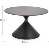 BIZZOTTO Crni okrugao stolić za kavu s pločom stola u mramornom dekoru ø 70 cm Joona – | shoptok.hr