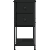  Noćni ormarić crni 32 x 42 x 70 cm od konstruiranog drva | Eponuda.com