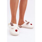  Women's Furry Slippers With Reindeer Motif White Sealith | Shoptok.si