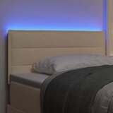  LED glava kreveta s LED trakama Krema 100 cm tkanina | shoptok.hr