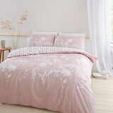 Catherine Lansfield Bela/rožnata podaljšana posteljnina za zakonsko posteljo 230x220 cm Meadowsweet Floral – | Shoptok.si