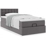 vidaXL otomanski okvir kreveta s madracem sivi 90x200cm umjetna koža | shoptok.hr