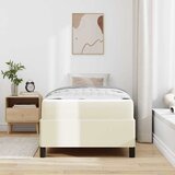  Krevetna konstrukcija s madracem Krema 80 x 200 cm tkanina | shoptok.hr