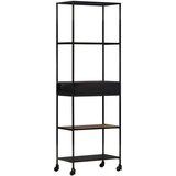 In Knjižna omara 60x35x180 cm robusten mangov les in železo | Shoptok.si