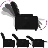 vidaXL Naslanjač črno umetno usnje | Shoptok.si