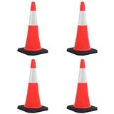 vidaXL Odsevni prometni stožci z močnimi podstavki 4 kosi 75 cm Cene