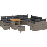  Set vrtnog sofe od 13 dijelova s jastučićima u sivoj boji od poly ratana 2-sjedalna vrtna sofa s jastučićima u sivoj boji od po | shoptok.hr