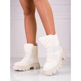 SHELOVET Women's snow boots on a thick platform beige | shoptok.hr