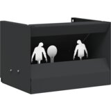 vidaXL Škatla za ujetje krogle Črna 29 x 22 x 20 cm Jeklo | Shoptok.si