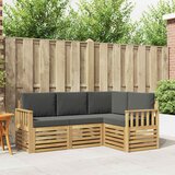  Set vanjskih sofa 4 pcs Bijela i antracit 187,5 x 128,5 x 73 cm | Shoptok.si