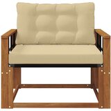 Set vanjskih sofa Čvrsto drvo akacije i Textilene Prirodna - Prirodno i bež Mreža | shoptok.hr