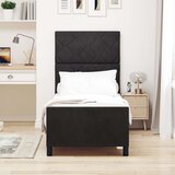 vidaXL Posteljni okvir Črna 80x200 cm Žamet | Shoptok.si