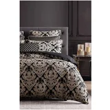 Rjava posteljnina za zakonsko posteljo/podaljšana iz renforce bombaža z rjuho/4-delna 200x220 cm Damask –