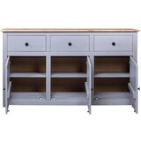  Komoda od masivne borovine siva 135x40x80 cm asortiman Panama | shoptok.hr